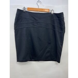 Apt 9 Straight Pencil Skirt Black Side Zip Lined Career Office Womens Size 18